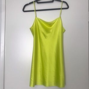 Neon yellow slip dress |Aiello by Frankies Bikinis